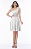 ColsBM Lila White Informal Sleeveless Chiffon Short Sequin Plus Size Bridesmaid Dresses