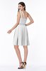 ColsBM Lila White Informal Sleeveless Chiffon Short Sequin Plus Size Bridesmaid Dresses