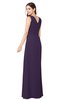 ColsBM Salma Blackberry Cordial Elegant A-line Sleeveless Zip up Floor Length Ruching Plus Size Bridesmaid Dresses