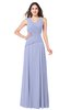 ColsBM Salma Blue Heron Elegant A-line Sleeveless Zip up Floor Length Ruching Plus Size Bridesmaid Dresses