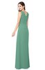 ColsBM Salma Bristol Blue Elegant A-line Sleeveless Zip up Floor Length Ruching Plus Size Bridesmaid Dresses