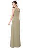 ColsBM Salma Candied Ginger Elegant A-line Sleeveless Zip up Floor Length Ruching Plus Size Bridesmaid Dresses