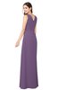 ColsBM Salma Chinese Violet Elegant A-line Sleeveless Zip up Floor Length Ruching Plus Size Bridesmaid Dresses