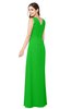 ColsBM Salma Classic Green Elegant A-line Sleeveless Zip up Floor Length Ruching Plus Size Bridesmaid Dresses