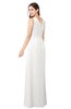 ColsBM Salma Cloud White Elegant A-line Sleeveless Zip up Floor Length Ruching Plus Size Bridesmaid Dresses