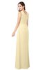 ColsBM Salma Cornhusk Elegant A-line Sleeveless Zip up Floor Length Ruching Plus Size Bridesmaid Dresses