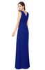 ColsBM Salma Electric Blue Elegant A-line Sleeveless Zip up Floor Length Ruching Plus Size Bridesmaid Dresses