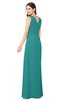 ColsBM Salma Emerald Green Elegant A-line Sleeveless Zip up Floor Length Ruching Plus Size Bridesmaid Dresses