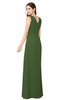 ColsBM Salma Garden Green Elegant A-line Sleeveless Zip up Floor Length Ruching Plus Size Bridesmaid Dresses