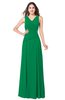 ColsBM Salma Green Elegant A-line Sleeveless Zip up Floor Length Ruching Plus Size Bridesmaid Dresses