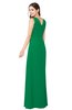 ColsBM Salma Green Elegant A-line Sleeveless Zip up Floor Length Ruching Plus Size Bridesmaid Dresses