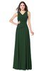 ColsBM Salma Hunter Green Elegant A-line Sleeveless Zip up Floor Length Ruching Plus Size Bridesmaid Dresses