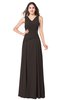 ColsBM Salma Java Elegant A-line Sleeveless Zip up Floor Length Ruching Plus Size Bridesmaid Dresses