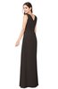 ColsBM Salma Java Elegant A-line Sleeveless Zip up Floor Length Ruching Plus Size Bridesmaid Dresses