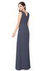 ColsBM Salma Nightshadow Blue Elegant A-line Sleeveless Zip up Floor Length Ruching Plus Size Bridesmaid Dresses