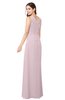 ColsBM Salma Pale Lilac Elegant A-line Sleeveless Zip up Floor Length Ruching Plus Size Bridesmaid Dresses