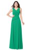 ColsBM Salma Pepper Green Elegant A-line Sleeveless Zip up Floor Length Ruching Plus Size Bridesmaid Dresses