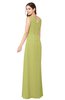 ColsBM Salma Pistachio Elegant A-line Sleeveless Zip up Floor Length Ruching Plus Size Bridesmaid Dresses
