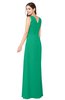 ColsBM Salma Sea Green Elegant A-line Sleeveless Zip up Floor Length Ruching Plus Size Bridesmaid Dresses