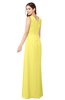 ColsBM Salma Yellow Iris Elegant A-line Sleeveless Zip up Floor Length Ruching Plus Size Bridesmaid Dresses