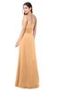ColsBM Rylee Apricot Traditional A-line Strapless Sleeveless Half Backless Plus Size Bridesmaid Dresses