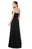 ColsBM Rylee Black Traditional A-line Strapless Sleeveless Half Backless Plus Size Bridesmaid Dresses