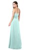 ColsBM Rylee Blue Glass Traditional A-line Strapless Sleeveless Half Backless Plus Size Bridesmaid Dresses