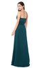 ColsBM Rylee Blue Green Traditional A-line Strapless Sleeveless Half Backless Plus Size Bridesmaid Dresses