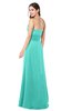 ColsBM Rylee Blue Turquoise Traditional A-line Strapless Sleeveless Half Backless Plus Size Bridesmaid Dresses