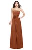 ColsBM Rylee Bombay Brown Traditional A-line Strapless Sleeveless Half Backless Plus Size Bridesmaid Dresses