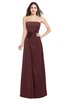 ColsBM Rylee Burgundy Traditional A-line Strapless Sleeveless Half Backless Plus Size Bridesmaid Dresses