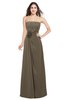 ColsBM Rylee Carafe Brown Traditional A-line Strapless Sleeveless Half Backless Plus Size Bridesmaid Dresses