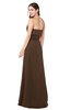 ColsBM Rylee Chocolate Brown Traditional A-line Strapless Sleeveless Half Backless Plus Size Bridesmaid Dresses