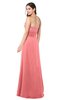 ColsBM Rylee Coral Traditional A-line Strapless Sleeveless Half Backless Plus Size Bridesmaid Dresses