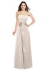 ColsBM Rylee Cream Pink Traditional A-line Strapless Sleeveless Half Backless Plus Size Bridesmaid Dresses