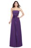 ColsBM Rylee Dark Purple Traditional A-line Strapless Sleeveless Half Backless Plus Size Bridesmaid Dresses