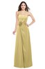 ColsBM Rylee Gold Traditional A-line Strapless Sleeveless Half Backless Plus Size Bridesmaid Dresses
