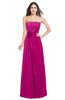 ColsBM Rylee Hot Pink Traditional A-line Strapless Sleeveless Half Backless Plus Size Bridesmaid Dresses