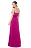 ColsBM Rylee Hot Pink Traditional A-line Strapless Sleeveless Half Backless Plus Size Bridesmaid Dresses