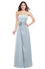 ColsBM Rylee Illusion Blue Traditional A-line Strapless Sleeveless Half Backless Plus Size Bridesmaid Dresses