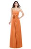ColsBM Rylee Mango Traditional A-line Strapless Sleeveless Half Backless Plus Size Bridesmaid Dresses