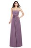 ColsBM Rylee Mauve Traditional A-line Strapless Sleeveless Half Backless Plus Size Bridesmaid Dresses