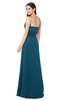 ColsBM Rylee Moroccan Blue Traditional A-line Strapless Sleeveless Half Backless Plus Size Bridesmaid Dresses