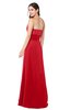 ColsBM Rylee Red Traditional A-line Strapless Sleeveless Half Backless Plus Size Bridesmaid Dresses