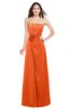 ColsBM Rylee Tangerine Traditional A-line Strapless Sleeveless Half Backless Plus Size Bridesmaid Dresses