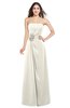 ColsBM Rylee Whisper White Traditional A-line Strapless Sleeveless Half Backless Plus Size Bridesmaid Dresses