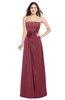 ColsBM Rylee Wine Traditional A-line Strapless Sleeveless Half Backless Plus Size Bridesmaid Dresses