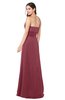 ColsBM Rylee Wine Traditional A-line Strapless Sleeveless Half Backless Plus Size Bridesmaid Dresses