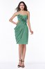 ColsBM Aylin Beryl Green Elegant Column Sleeveless Half Backless Chiffon Plus Size Bridesmaid Dresses