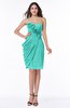 ColsBM Aylin Blue Turquoise Elegant Column Sleeveless Half Backless Chiffon Plus Size Bridesmaid Dresses
